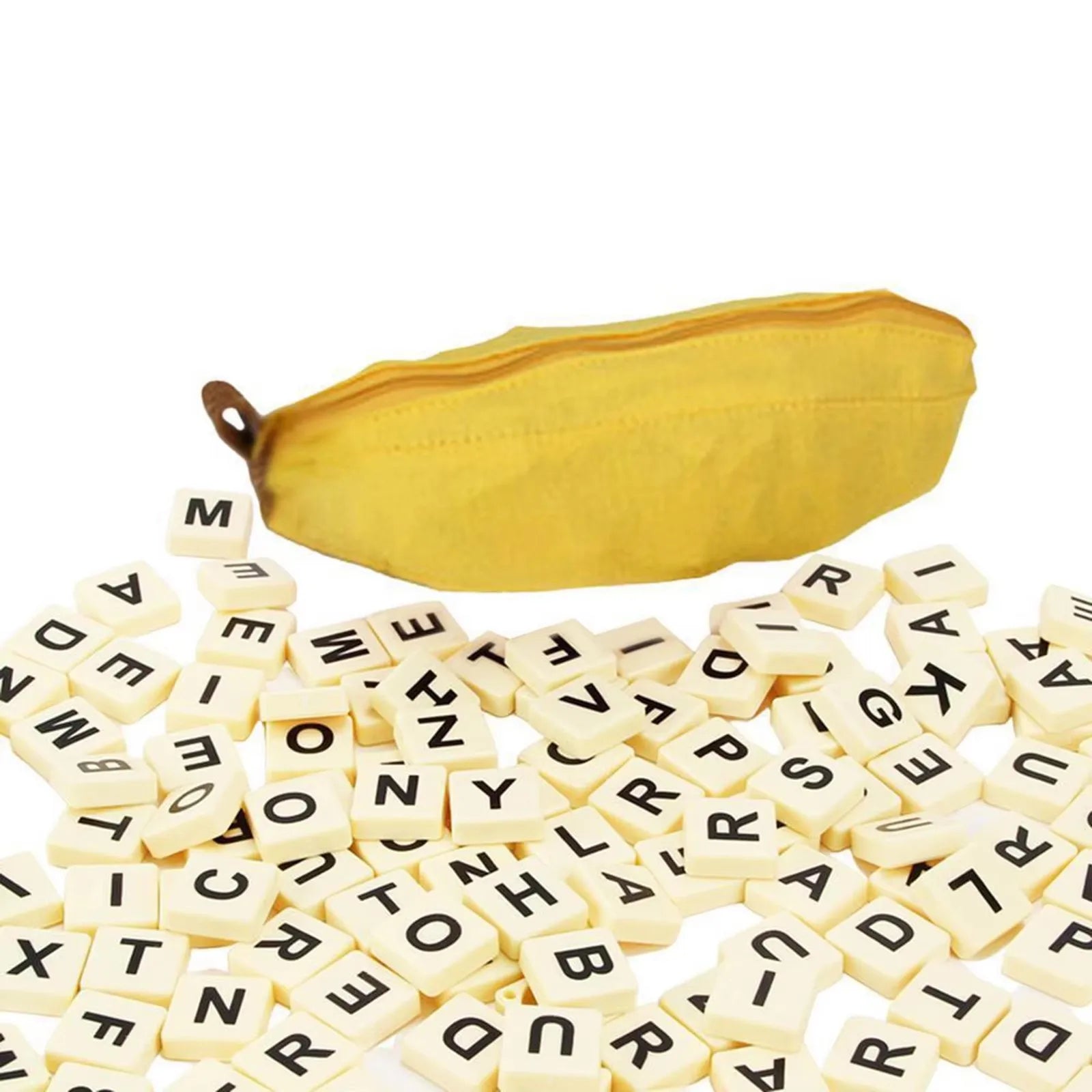 Kids DIY Banana Word Game Baby Letter Pouch English Chess Language Learning Educational Jigsaw Puzzle Game Party Toys